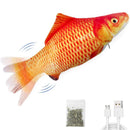 Brinquedo para Gato Recarregável USB – Peixe de Pelúcia com Movimento e Sensor de Toque