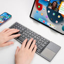 Teclado Sem Fio Dobrável - Bluetooth Touchpad  Andoid IOS Windows