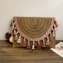 Bolsa de Ombro Feminina em Palha Estilo Boho – Modelo Samira com Design Artesanal