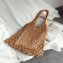 Bolsa de Praia Feminina em Crochê de Algodão – Leve, Espaçosa e Estilosa