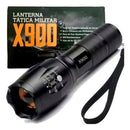 Lanterna Tática X900 – Militar, LED Super Potente, Recarregável e à Prova d’Água