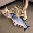 Brinquedo para Gato Recarregável USB – Peixe de Pelúcia com Movimento e Sensor de Toque