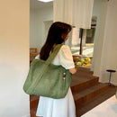 Bolsa Feminina de Palha Trançada para Praia – Design Elegante e Espaçosa para o Verão