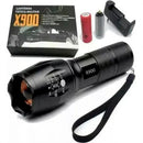 Lanterna Tática X900 – Militar, LED Super Potente, Recarregável e à Prova d’Água