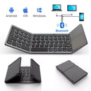 Teclado Sem Fio Dobrável - Bluetooth Touchpad  Andoid IOS Windows