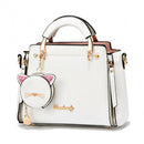 Bolsa de Couro Sintético Feminina – Estilo Luxo com Design de Grife e Acabamento Premium