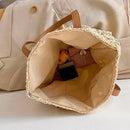 Bolsa Feminina de Praia Trançada Reforçada – Moda Verão, Espaçosa e Durável
