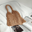 Bolsa de Praia Feminina em Crochê de Algodão – Leve, Espaçosa e Estilosa