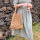 Bolsa de Praia Feminina em Crochê de Algodão – Leve, Espaçosa e Estilosa