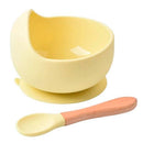 Kit Alimentação Infantil – Tigela e Colher de Silicone para Bebê, Livre de BPA