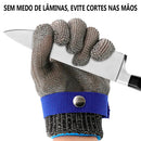 Luva Anticorte de Malha de Aço – Ideal para Corte de Carne e Segurança na Cozinha