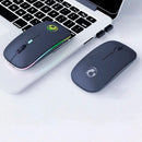Mouse Bluetooth Sem Fio Dual Mode – LED Recarregável, Compatível com PC e Notebook