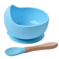 Kit Alimentação Infantil – Tigela e Colher de Silicone para Bebê, Livre de BPA