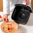 Forro Descartável para Air Fryer – 50 Unidades de Papel Redondo Antiaderente para Assar