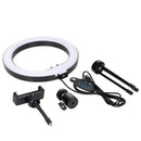 Anel de Luz 8 Polegadas com Tripé e Suporte para Celular – Ring Light para Gravações e Streaming