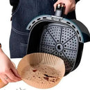Forro Descartável para Air Fryer – 50 Unidades de Papel Redondo Antiaderente para Assar