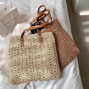 Bolsa Feminina de Praia Trançada Reforçada – Moda Verão, Espaçosa e Durável