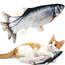 Brinquedo para Gato Recarregável USB – Peixe de Pelúcia com Movimento e Sensor de Toque