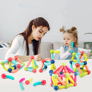 Blocos Magnéticos Montessori – Brinquedo Educativo para Crianças, Estimula a Criatividade e Coordenação