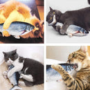 Brinquedo para Gato Recarregável USB – Peixe de Pelúcia com Movimento e Sensor de Toque