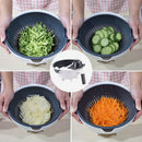 Cortador Multifuncional com Bacia de Drenagem – Para Frutas, Legumes e Verduras