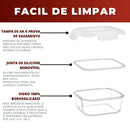 Pote Com Tampa Hermética Armazenamento de Alimentos 640ml - KIT 02 UND