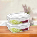 Pote Com Tampa Hermética Armazenamento de Alimentos 640ml - KIT 02 UND