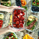Pote Com Tampa Hermética Armazenamento de Alimentos 640ml - KIT 02 UND