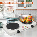 Fogão Cooktop  Elétrico Portátil  2 Bocas 2000W