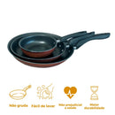 Frigideiras Globalflon Teflon – Kit com 3 Peças Antiaderentes Ideal para Ovos, Grelhados e Mais