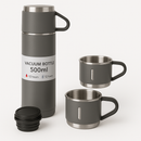 Garrafa Térmica Inox 500ml + 2 Xícaras – Conservação de Temperatura