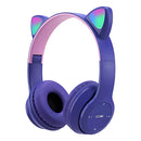 Headset Bluetooth com Orelha de Gato – LED Luminoso, Cores Variadas