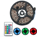 Kit Completo Fita LED RGB 5050 5m – 300 LEDs IP65 com Controle Remoto