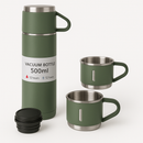 Garrafa Térmica Inox 500ml + 2 Xícaras – Conservação de Temperatura