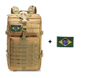 Mochila Tática Militar 50L Reforçada – Impermeável, Cargueira em Poliéster para Aventuras e Viagens