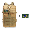Mochila Tática Militar 50L Reforçada – Impermeável, Cargueira em Poliéster para Aventuras e Viagens