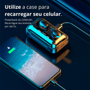 Fone Bluetooth Faser F9 com Display Digital – Som Hi-Fi, Case Recarregável e Conexão Estável
