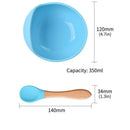 Kit Alimentação Infantil – Tigela e Colher de Silicone para Bebê, Livre de BPA