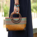 Bolsa Étnica de Palha Savana – Design Artesanal e Elegante para Looks Naturais