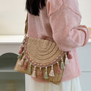 Bolsa de Ombro Feminina em Palha Estilo Boho – Modelo Samira com Design Artesanal