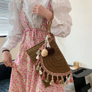 Bolsa de Ombro Feminina em Palha Estilo Boho – Modelo Samira com Design Artesanal