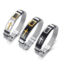 Pulseira Unissex Cruz de Malta em Aço Inoxidável – Design Moderno e Resistente