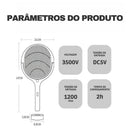 Raquete Elétrica Mata Mosquito Polihousi – Armadilha Potente com Grade Dupla de Proteção