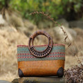 Bolsa Étnica de Palha Savana – Design Artesanal e Elegante para Looks Naturais