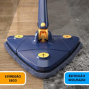 Mop Giratório Triângulo Ajustável 360º – Esfregão de Limpeza Prático e Eficiente para Casa