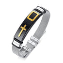 Pulseira Unissex Cruz de Malta em Aço Inoxidável – Design Moderno e Resistente